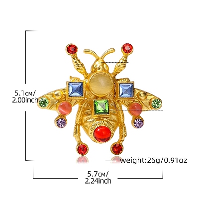 Beas Alloy Colorful Rhinestone Brooch for Backpack Clothes PW-WG3F6A3-01-1