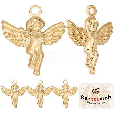 14Pcs 304 Stainless Steel Pendants STAS-BBC0001-82-1