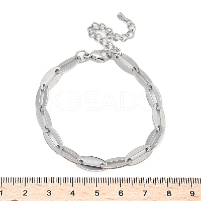 304 Stainless Steel Cable Chain Bracelets for Women BJEW-U038-01P-1