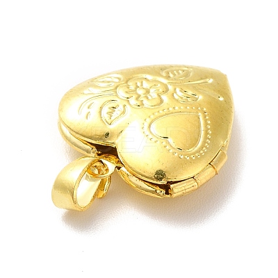 Rack Plating Brass Locket Pendants KK-I688-04G-1