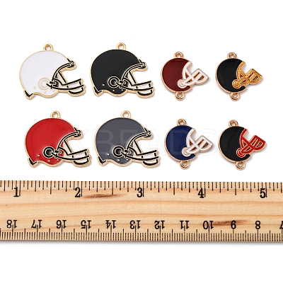 30Pcs 8 Styles Alloy Enamel Links ENAM-FS0002-50-1