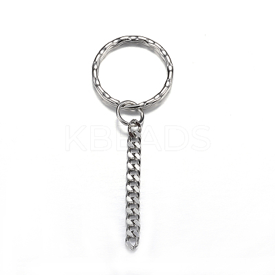 Tarnish Resistant 304 Stainless Steel Split Key Rings LS-STAS-G085-13-1