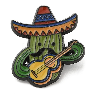Cactus with Hat Enamel Pin JEWB-H013-01EB-01-1