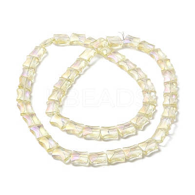 Electroplate Glass Beads Strands EGLA-H103-FR01-1