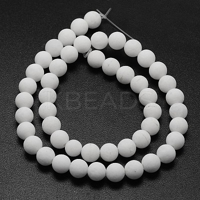 Natural White Jade Beads Strands G-D695-4mm-1