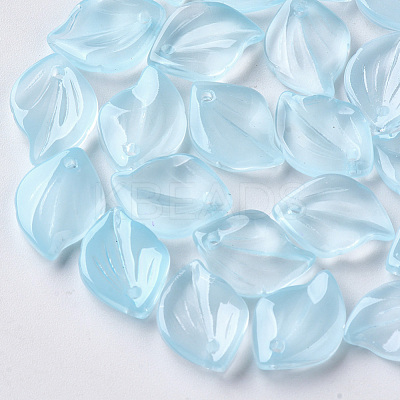 Transparent Spray Painted Glass Pendants GLAA-S054-001A-02-1