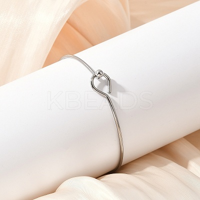 304 Stainless Steel Bangles for Women BJEW-C088-01P-1