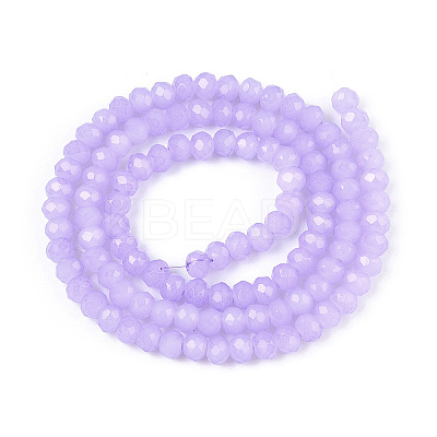 Baking Paint Imitation Jade Glass Bead Strands DGLA-A034-J10mm-A50-1
