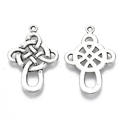 Chinese Knot Tibetan Style Pendants LS-TIBEP-A5642-AS-RS-1