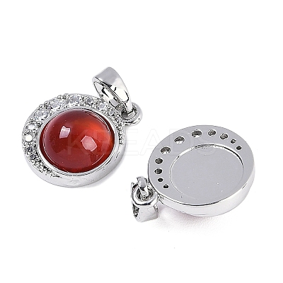 Natural Carnelian(Dyed & Heated) Pendants KK-U043-53P-01-1