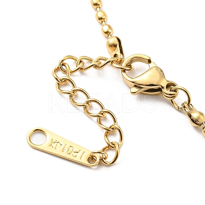 304 Stainless Steel Ball Chain Bracelet for Women BJEW-B064-12G-1