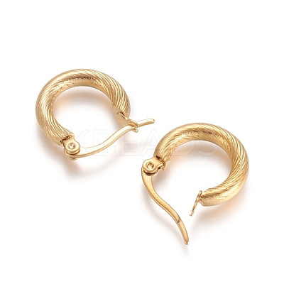 304 Stainless Steel Geometric Hoop Earrings STAS-D171-16C-G-1