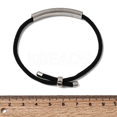 Round Nylon Milan Cord Slider Bracelet Making BJEW-L722-01P-15-1