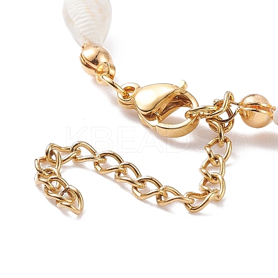 Natural Shell Beaded Bracelet BJEW-JB08162-1