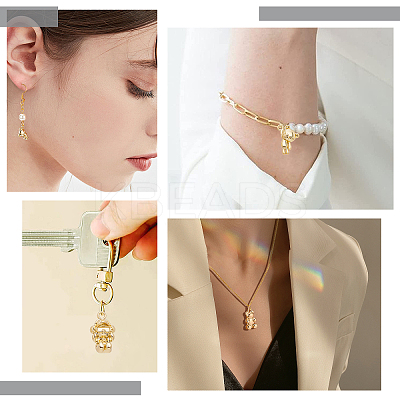 48Pcs 6 Style Rack Plating Alloy Pendants FIND-SC0002-33-1