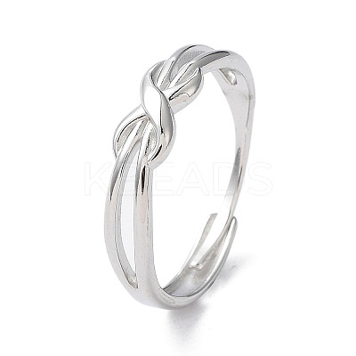 Non-Tarnish 304 Stainless Steel Infinity Adjustable Rings RJEW-D006-17P-1