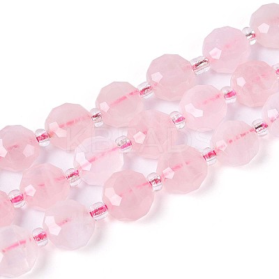 Natural Madagascar Rose Quartz Beads Strands G-B153-A20-1
