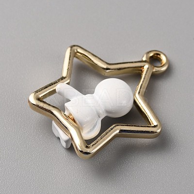 Alloy Enamel Pendants FIND-WH0045-75-1