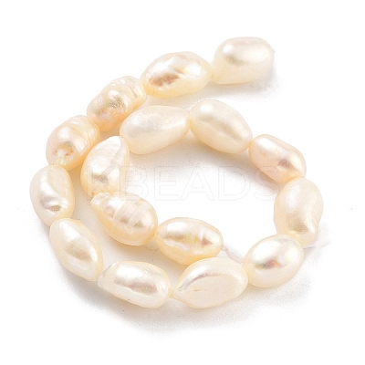 Natural Cultured Freshwater Pearl Beads Strands PEAR-P062-28E-1