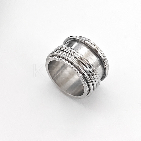 Retro Rotatable 304 Stainless Steel Finger Rings FS-WG84C22-42-1