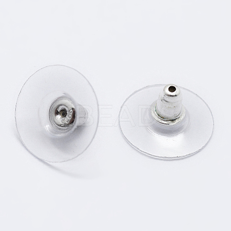 Anti-Tarnish Rhodium Plated 925 Sterling Silver Ear Nuts STER-K167-038P-1