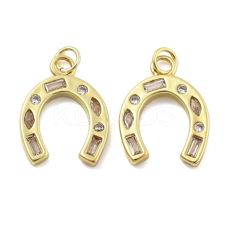 Brass Micro Pave Cubic Zirconia Pendants KK-U060-23G-02-1