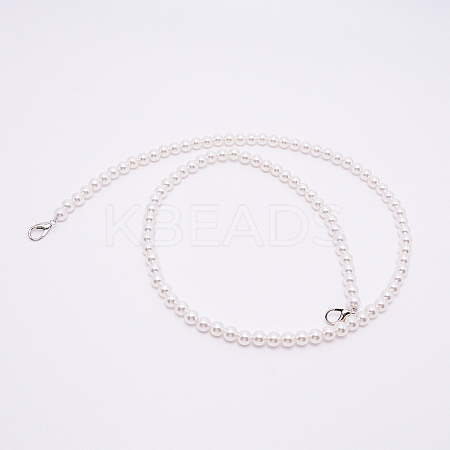 White Acrylic Round Beads Bag Handles LS-FIND-TAC0006-24D-01-1