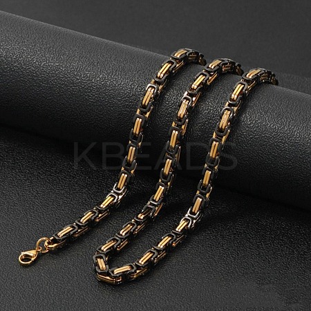 Titanium Steel Byzantine Chain Necklace for Men FS-WG56795-208-1