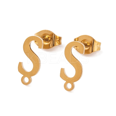 Ion Plating(IP) 304 Stainless Steel Stud Earrings FIND-Q103-01S-G-1