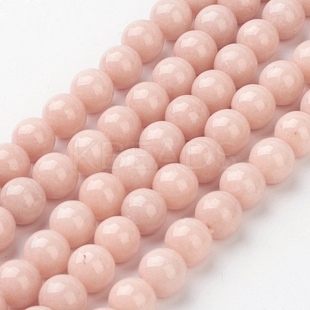 Natural Mashan Jade Round Beads Strands X-G-D263-8mm-XS22-1