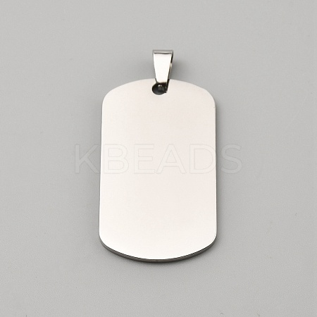 201 Stainless Steel Mirror Polished Finish Stamping Blank Tag Pendants STAS-WH0043-30P-1