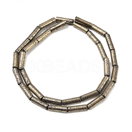 Electroplated Natural Lava Rock Beads Strands G-K388-03B-07-1