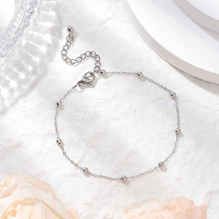 304 Stainless Steel Cable Chains Bracelets BJEW-JB11499-02-1