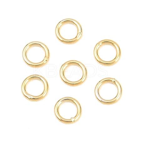 Brass Closed Jump Rings KK-D257-01G-10-1