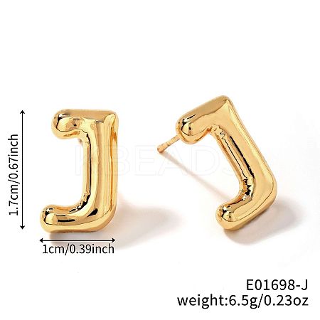 Brass Stud Earrings LS-UV9543-10-1