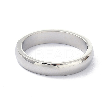 Non-Tarnish 4mm Polished Plain Dome Finger Ring for Girl Women RJEW-C012-06A-P-1
