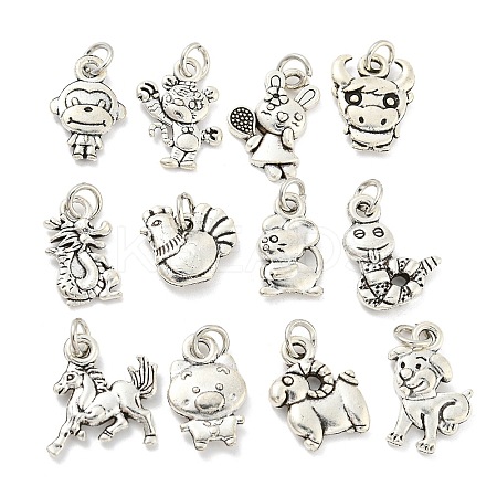 Rack Plating Tibetan Style Alloy Pendants FIND-B027-01AS-1