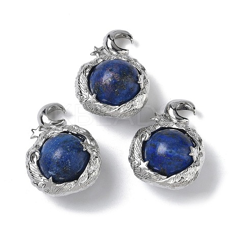 Dyed Natural Lapis Lazuli Pendants G-A298-02P-09-1