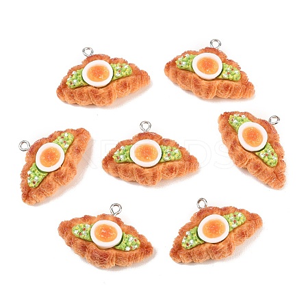 Opaque Resin Imitation Food Pendants RESI-P049-01B-P-1