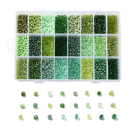 288G 24 Colors Glass Seed Beads SEED-JQ0005-01D-4mm-1