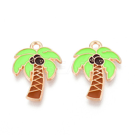 Beach Theme Alloy Enamel Pendants ENAM-T022-33K-1