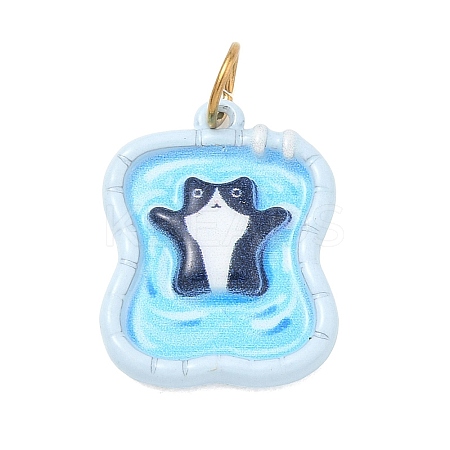 Printed 304 Stainless Steel Pendants SA-CBA4D1F-09G-C-1