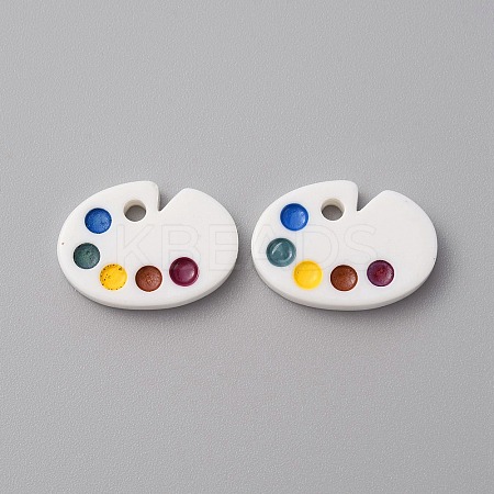 Study Theme Opaque Resin Cabochons RESI-WH0021-79-1