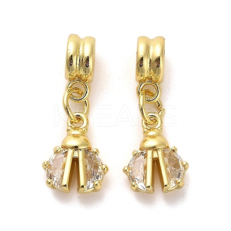 Rack Plating Brass Micro Pave Cubic Zirconia Charms KK-S398-11A-1