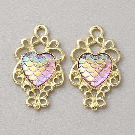 Alloy Pendant Rhinestone Settings PALLOY-WH0105-08C-1