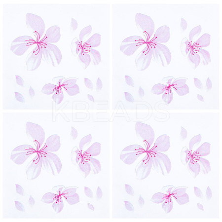 Waterproof Cherry Blossom PET Waterpoof Car Stickers DIY-WH0366-46-1