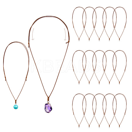 20Pcs Adjustable Waxed Cord Necklace Making AJEW-DC0003-45B-1