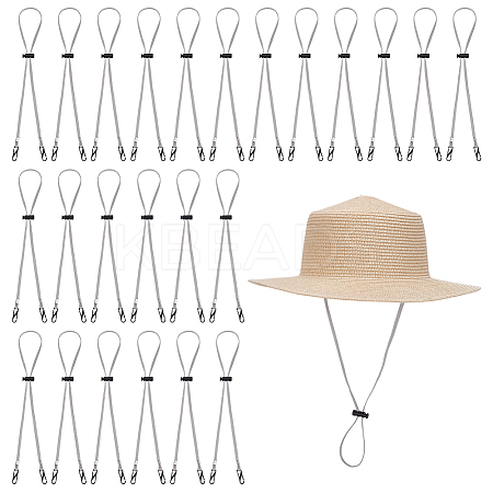 24Pcs Plastic Hat Flexible Removable Chin Cord FIND-FG0004-90-1