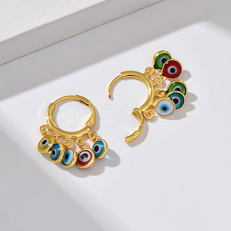 Fashionable Evil Eye Brass Chandelier Earrings NL2443-3-1