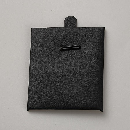 PU Leather & Sponge Jewelry Pendant Nceklace Display Cards NDIS-WH20005-02B-01-1